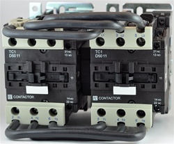 TC2-D5011-B6...3 POLE REVERSING CONTACTOR 24/60VAC, WITH AC OPERATING COIL, N O & N C AUX CONTACT